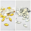 100 Pcs Resin For Clothes Decoration Crafts Silver & Gold eye Shape (7x15mm)