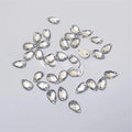 100 Pcs Resin Back Non Hotfix Rhinestone For Clothes Decoration Crafts (8x4mm) White eye