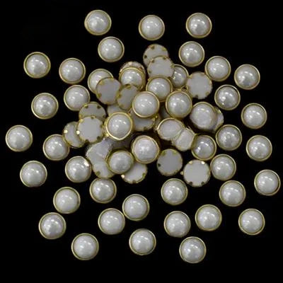 10 gm White Round Kundan Stone for Decoration, Crafts 6mm