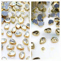 50 Tear Drop Shape White Color Flatback Crystal Kundan Stone (6x4mm)