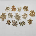 130 Pcs Total (10 Pcs Each) Real Kundan Beads DIY Sewing Jewelry Decoration (13 Shapes)