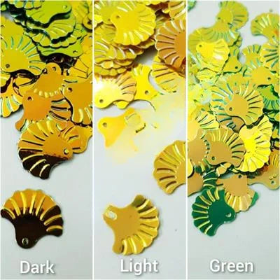 1 Tola Crown Leaf Sitaray in Mixed Color, Beautiful Design, Sequins Craft Supplies 13mm