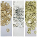 1 Tola 6mm Glitter Round Sitaray Beautiful Design, Craft Supplies Silver,Gold & Dull Gold