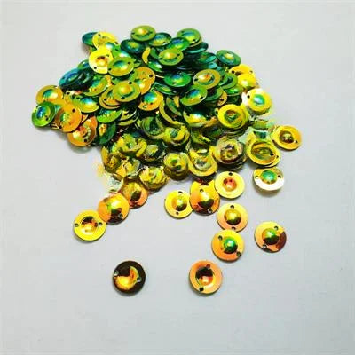 1 Tola Round Star Sitaray in Gold Color, Beautiful Design, Sequins Craft Supplies 9mm