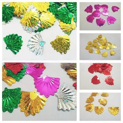 10 gm Fan Shape Sitaray in Multicolor , Beautiful Design, Flat Loose Sequins and Spangles Craft Supplies