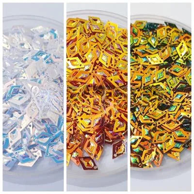 1 Tola Rhombus Sitaray Multicolor, Beautiful Design, Loose Sequins Craft Supplies 10mm