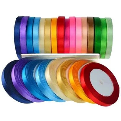Pack Of 6,- 0.5 inch ribbons - Multi Color