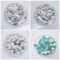Pack Of 400 Pcs (100 Pcs Each) Glass Eye/Round/Dimond & Leaf Shape Mirrors Used In Embroidery