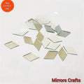100 Pcs DIY Craft Mirrors, Diamond Shape Mirror Mosaic Tiles for Crafts Projects, Decoration
