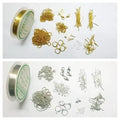 Set of 11 Jewelry Making Kit, Findings Tools Craft Supplies DIY with Beading Wires Silver & Gold
