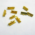 5 Pcs Gold Metal Elastic End Crimps DIY Hair Ponytail HolConnectors 15mm Length