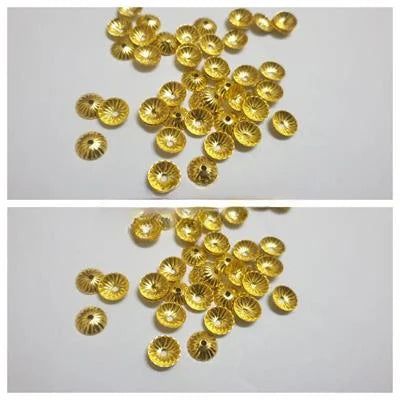 10 gm Metal Beads Cap, Jewellery Making Craft Sets 8mm
