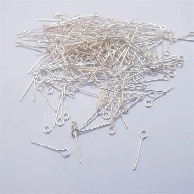 10 grams Eye Pins Findings For DIY Jewelry Making Jewelry Accessories 1.5 Silver