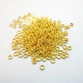 150 Pcs Plastic Tiny Rings 5mm Beads Golden Colors