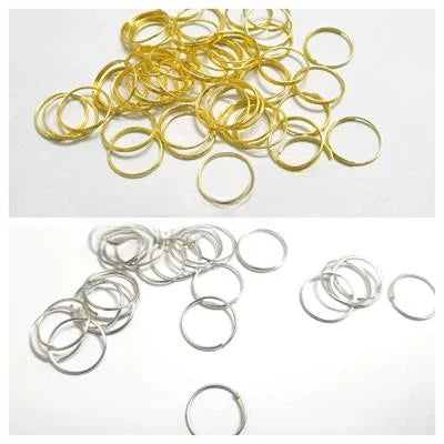 50 Pcs Shiny Gold/Silver Jump Rings, Connector, Open Jump Rings, Bulk Gold Jump Rings 12mm