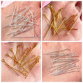 10 Grams Gold, Silver Color Eye pins, Head Pins Findings For DIY Jewelry Making Jewelry Accessories