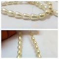 60 Pc Beautiful Color Tear Beads DIY, Art Craft off white 10mm