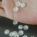 100 Pcs Size Off White Cremay Color Pearl Flower Petal Beads 10mm