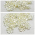 30Pcs Five Petal Flower White Single Hole Bead For DIY Hanging Accessories Decor Gift 15mm
