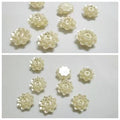 10 Pcs Creamy Color Pearl white flowers beads 2 cm