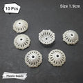 10 Pcs Whiet Color Pearl white flowers bowl beads 1.9 cm