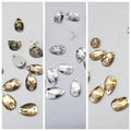 20 Pcs , Drop Crystal Beads, Crafts DIY in Silver/Gold/Smoke 12mm