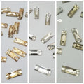 12 Pcs , Rectangular Crystal Beads, Crafts DIY in Silver/Gold/Pale Gold