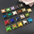 5 Pcs ,12mm Crystal Faceted Square Beads, Used For Decoration, Clothing, crafts DIY
