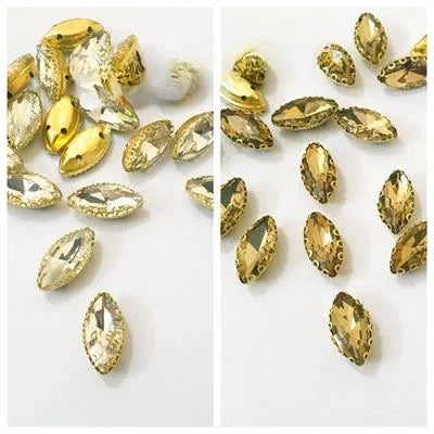 12 Pcs ,Crystal Faceted Silver/Gold eye Beads, Crafts DIY 20mm