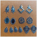 14 Pcs Metal Bases in Gold, Jewelery Making