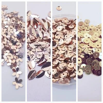 Pack Of 4 Tola (Tola Each) Beads & Sequins Beautiful Loose Sequins DIY Crafts Pink