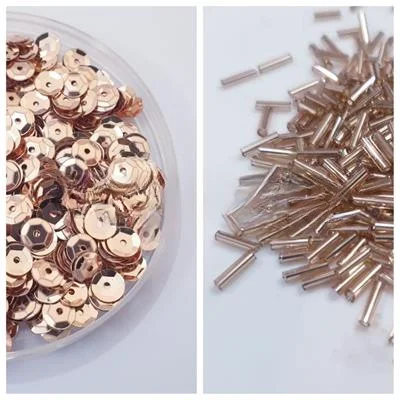 2 Tola(Tola each ) Glass Pipe & Sequins Beads, DIY Craftsmanship