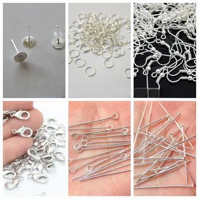 Pack of 6 (20 Pcs Each) Jewellery Raw Materia Deals, Hooks, RIngs, Locks etc