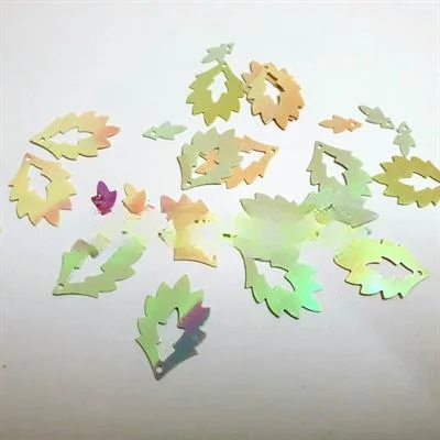 50 Pcs Leaf Multicolor, Beautiful Design, Loose Sequins Craft Supplies 25 mm
